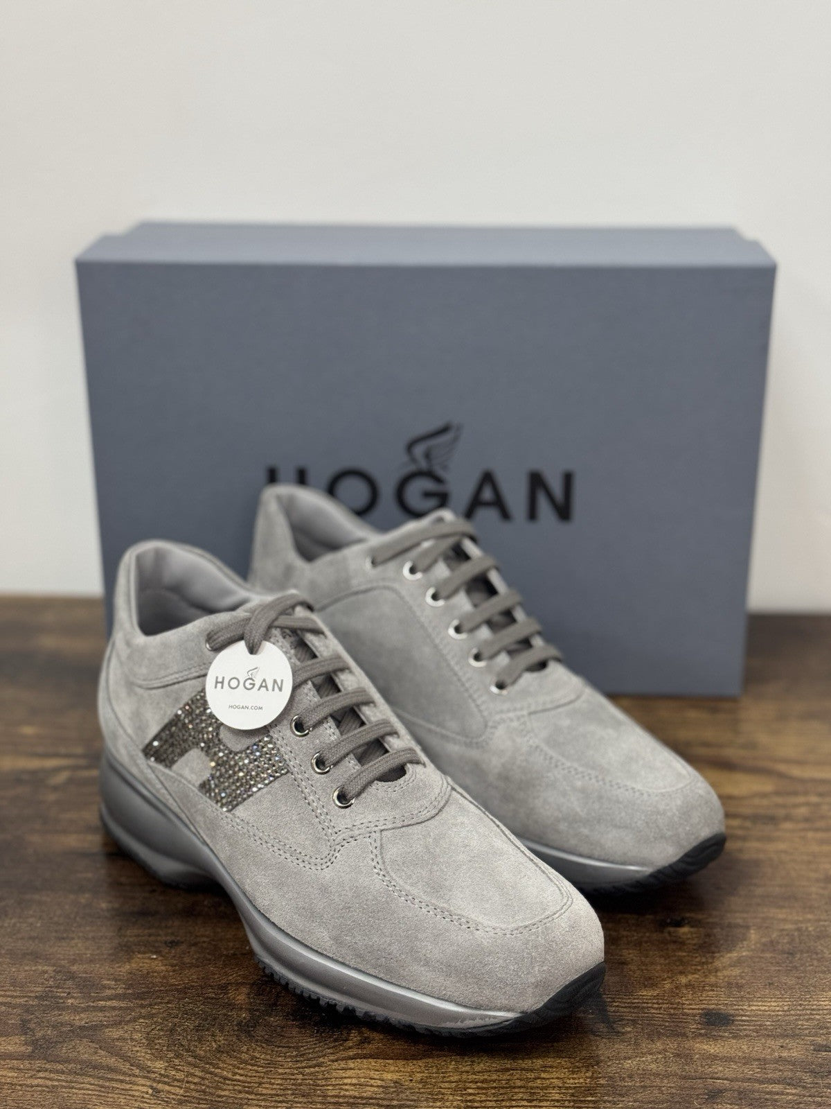 Hogan Interactive Pelle Suede Fumo H Strass Icon     Casual Hogan Donna 36