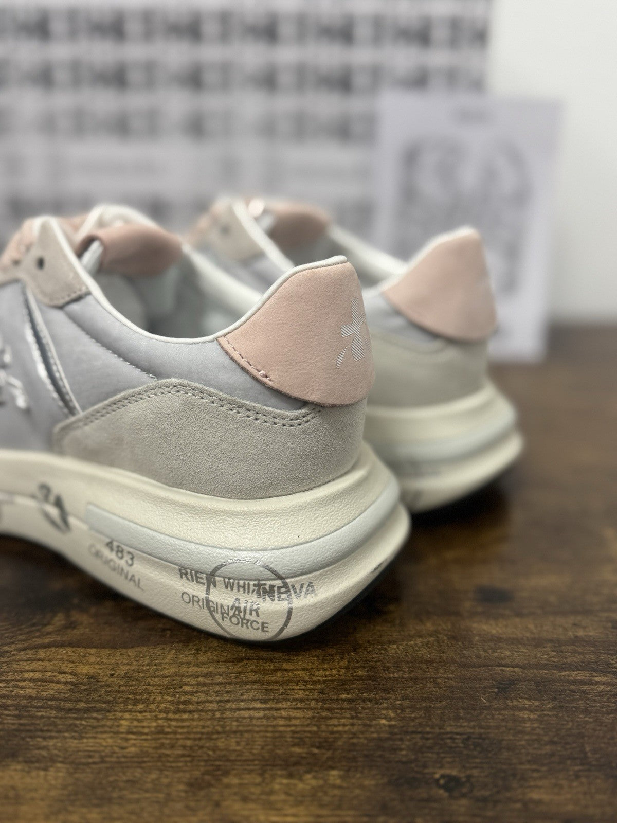 Premiata Cassie  Sneaker Pelle Suede Light Grey Pink   Casual Premiata Donna 37