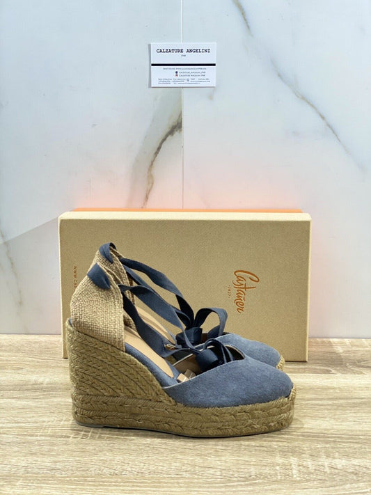 Castaner Espadrilles donna zeppa grigia casual 40