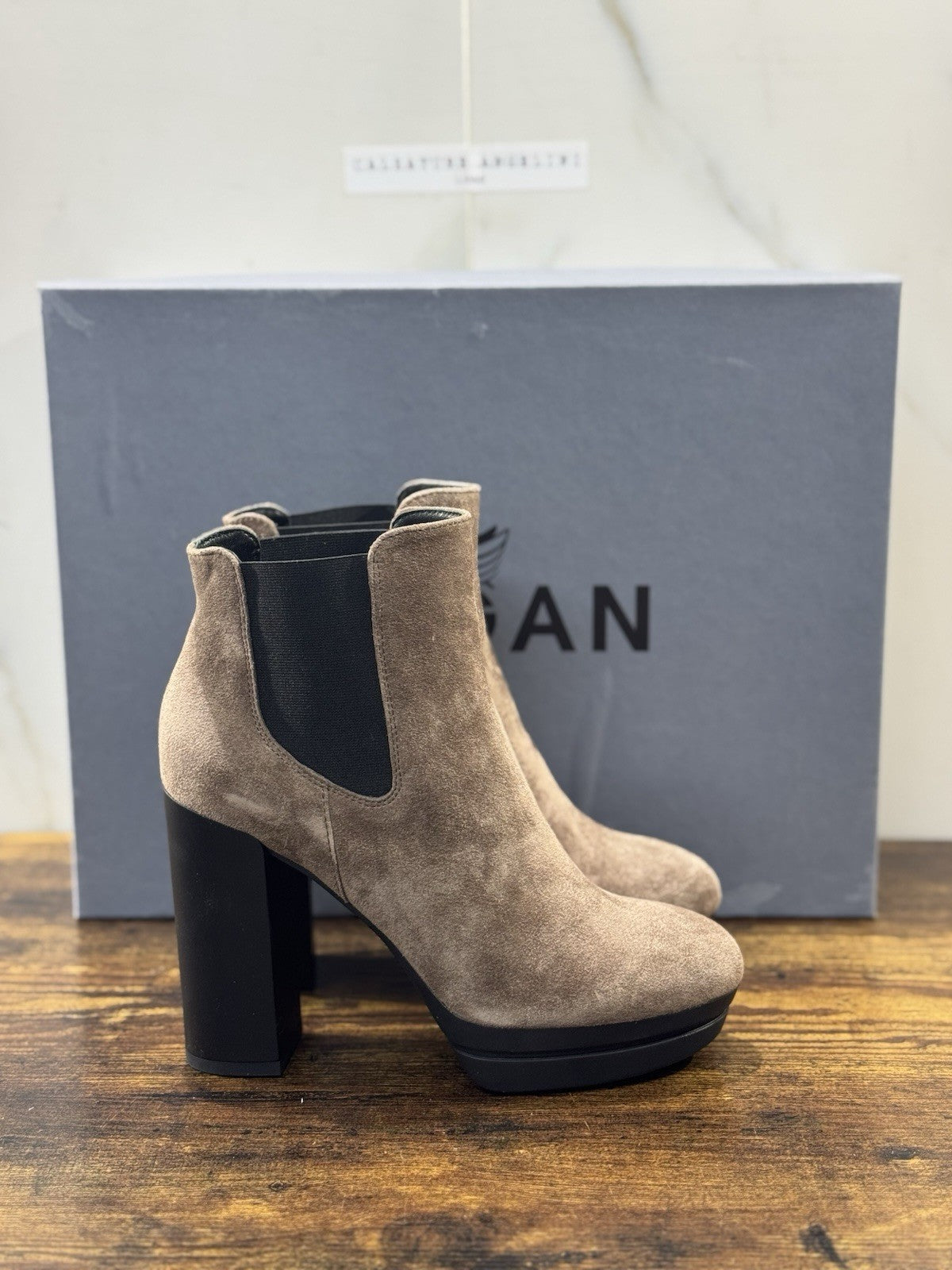 Hogan Interactive Stivaletto  Suede Palude Con Tacco Casual Hogan Donna 36
