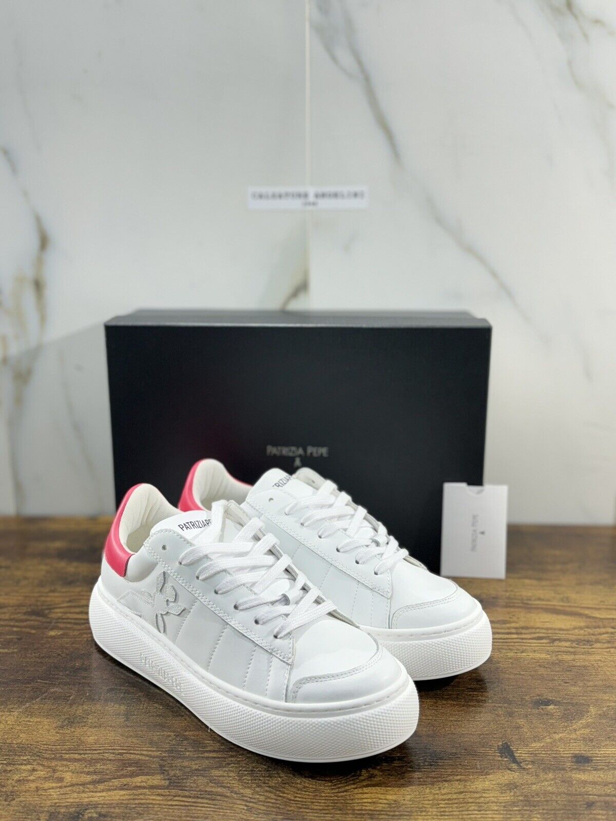 Patrizia Pepe Sneaker Donna Pelle Bianca Casual Sneaker 41