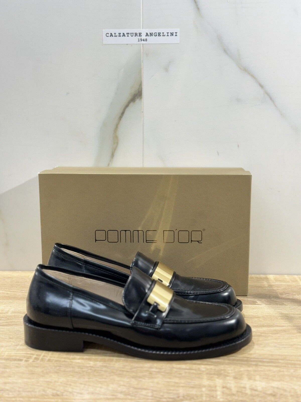 Pomme D’or Mocassino Donna 2080 Pelle Nero Casual Luxury Loafer 40