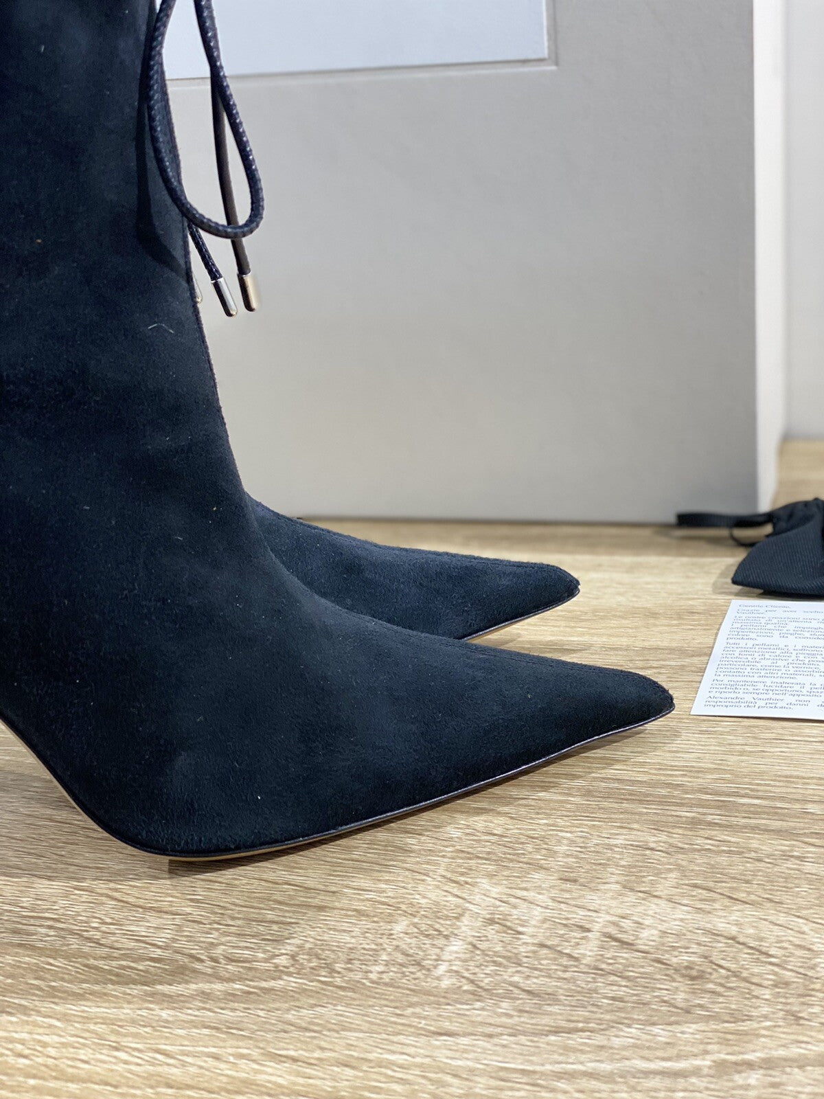 Alexandre Vauthier Raquel 105 Tubo Luxury Boot Donna Suede Nero  37
