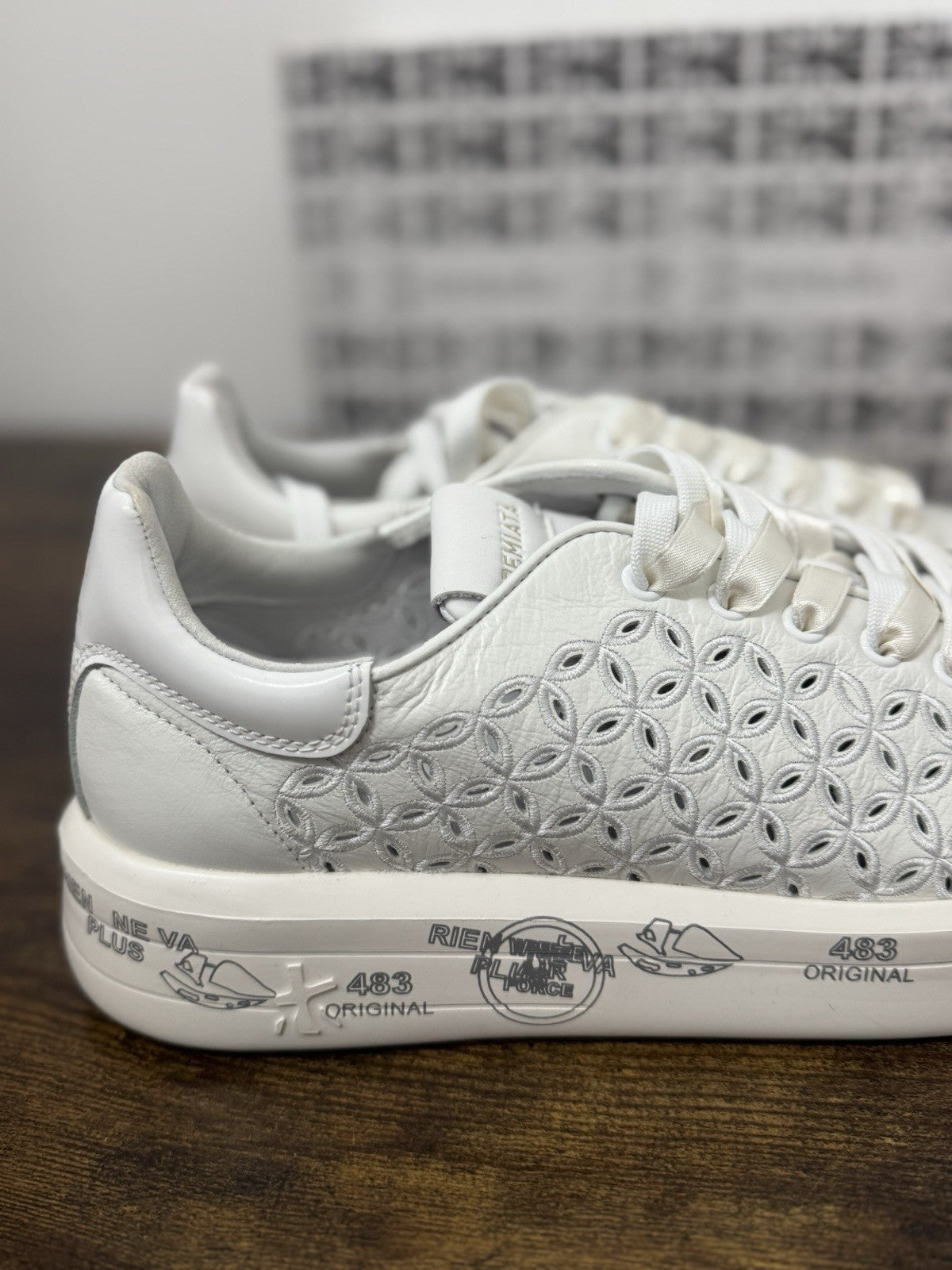 Premiata Belle Sneaker Pelle Bianco  Casual Premiata Donna 41