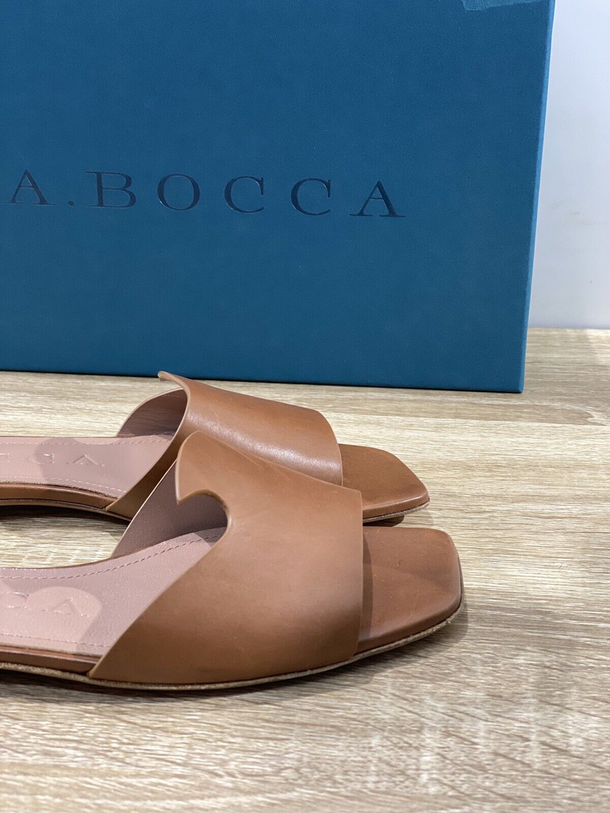 A.bocca Sandalo Donna AB2102A In Pelle Cuoio Luxury Sandal Woman 38