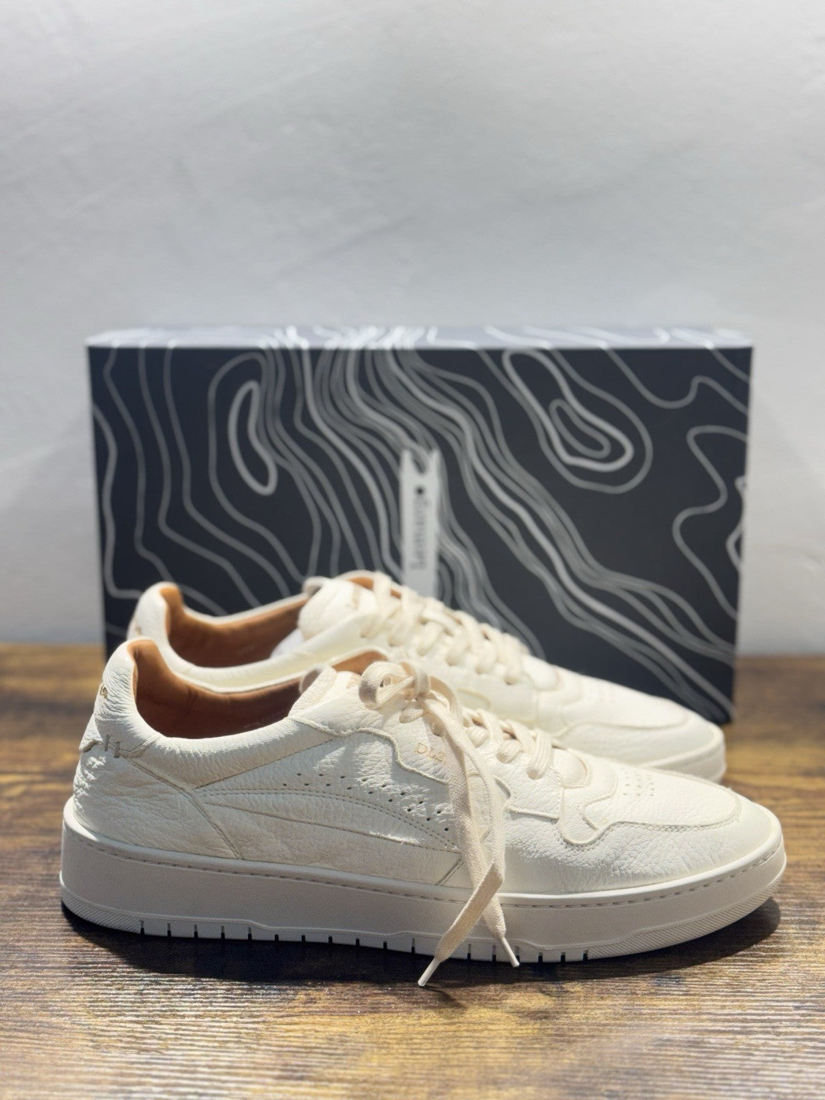 Lemargo Sneaker Pelle Cervo Burro Casual Luxury Handmade Uomo 43