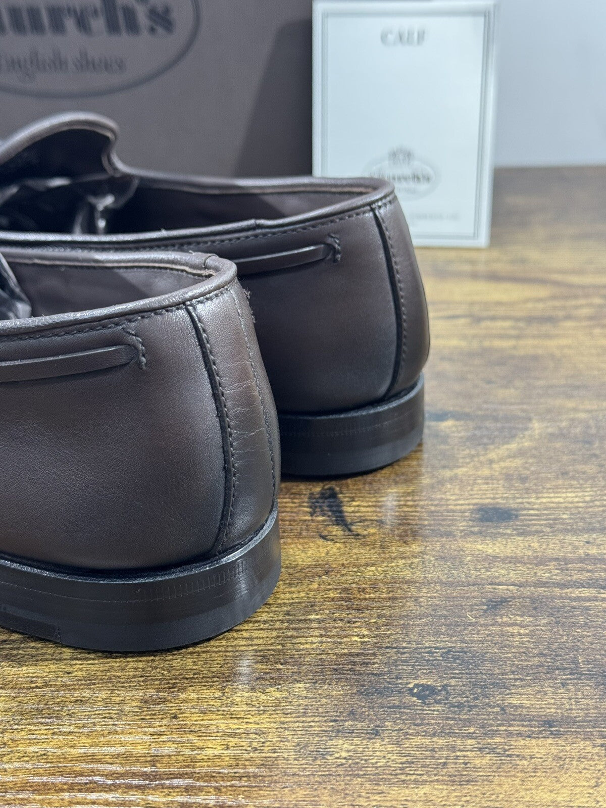 Church’s Mocassino Uomo Maidstone Pelle Marrone Calf   Custom Grade 42.5