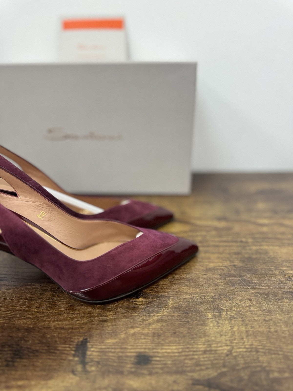 Santoni Décolleté Suede Bordo’  Con Tacco  Scarpa Santoni Donna 38