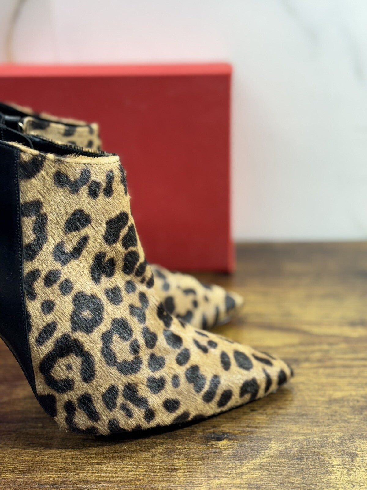 Pura Lopez Stivaletto Donna Pelle Nero   Leopard Casual Shoes 40