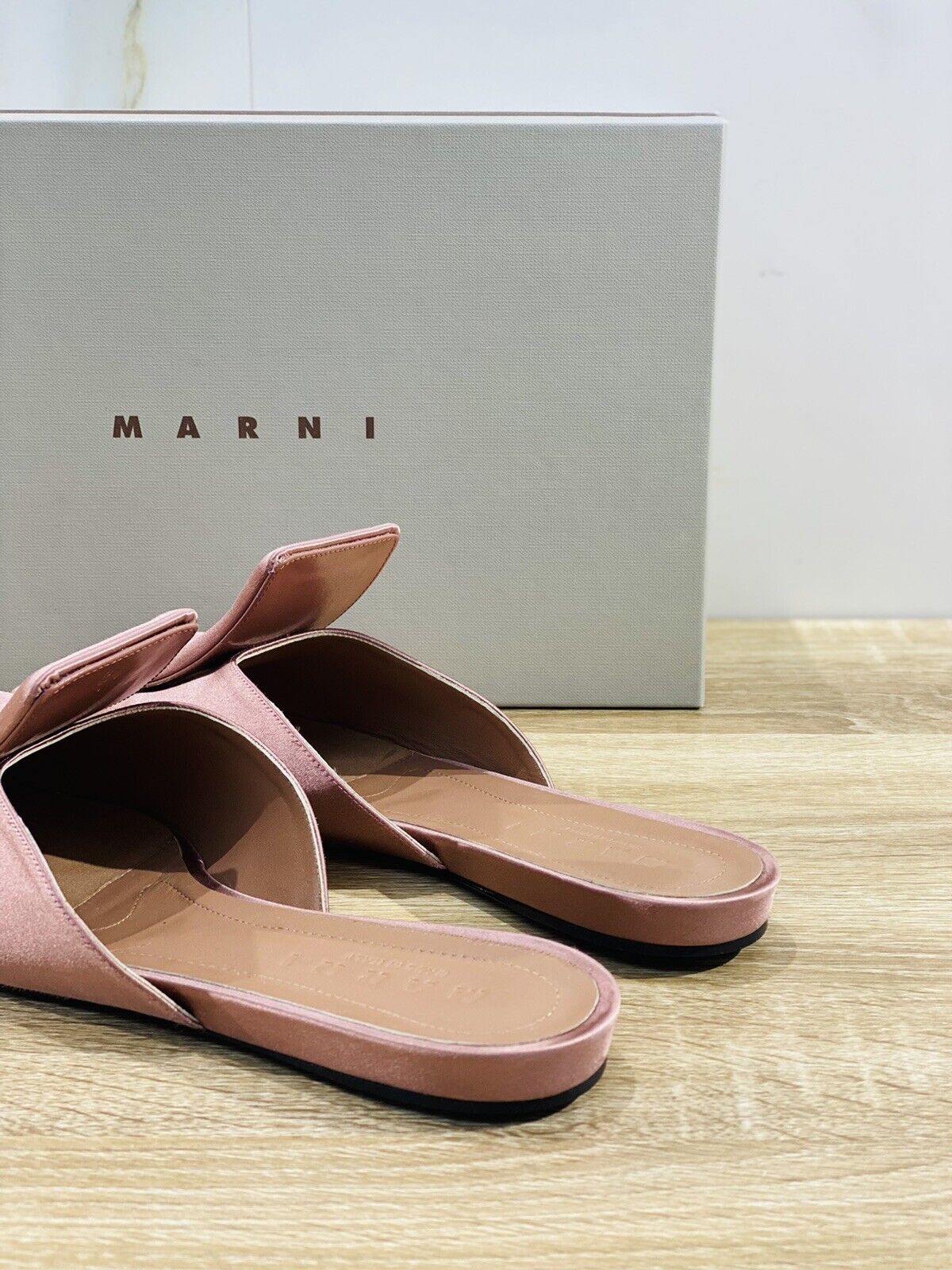 Marni Sabot Donna In Raso Rosa Luxury Marni Shoes Woman TV564 40