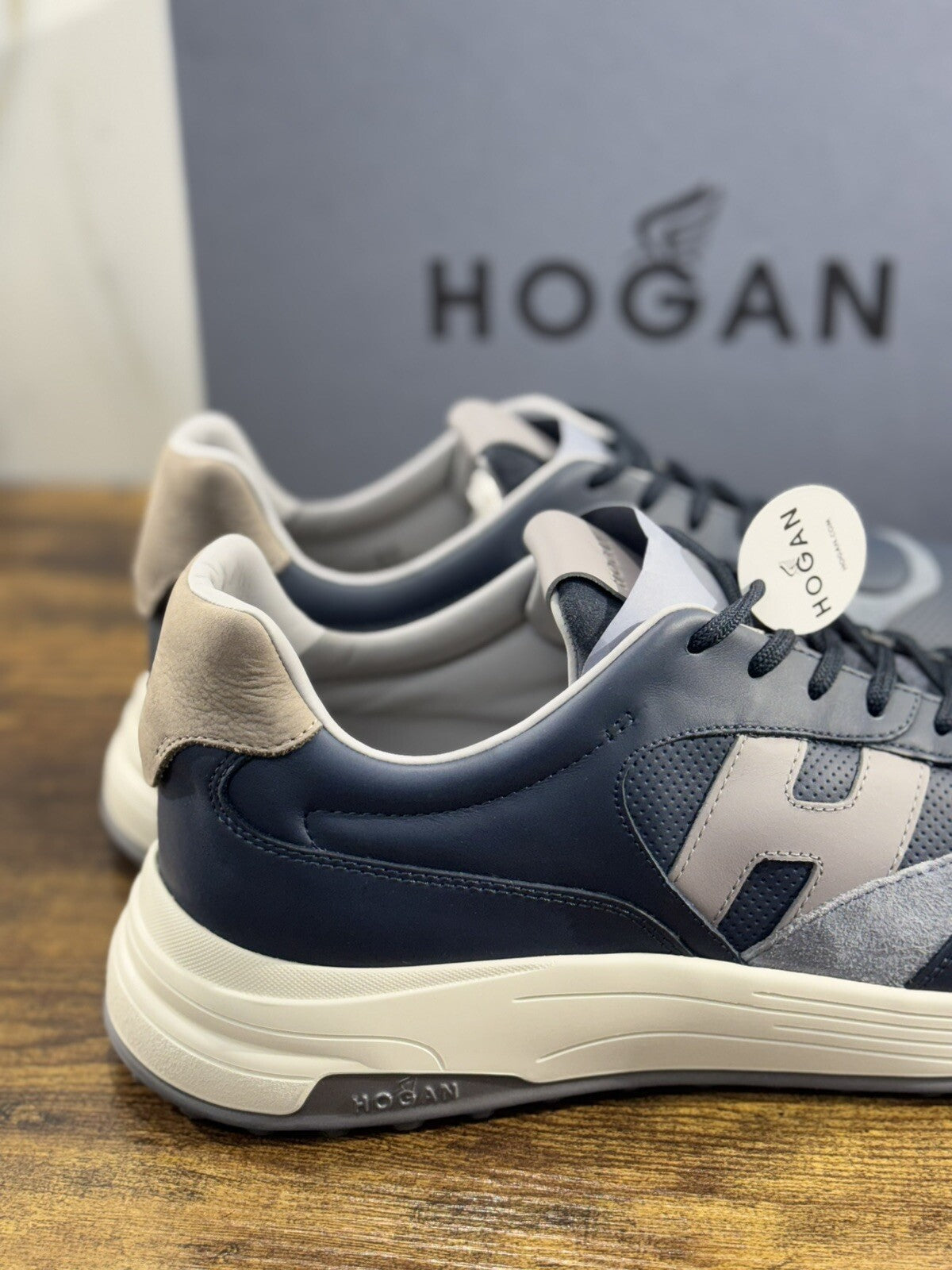 Hogan Hyper light  sneaker Pelle Blu  memory foam Luxury Hogan Men Shoes 44