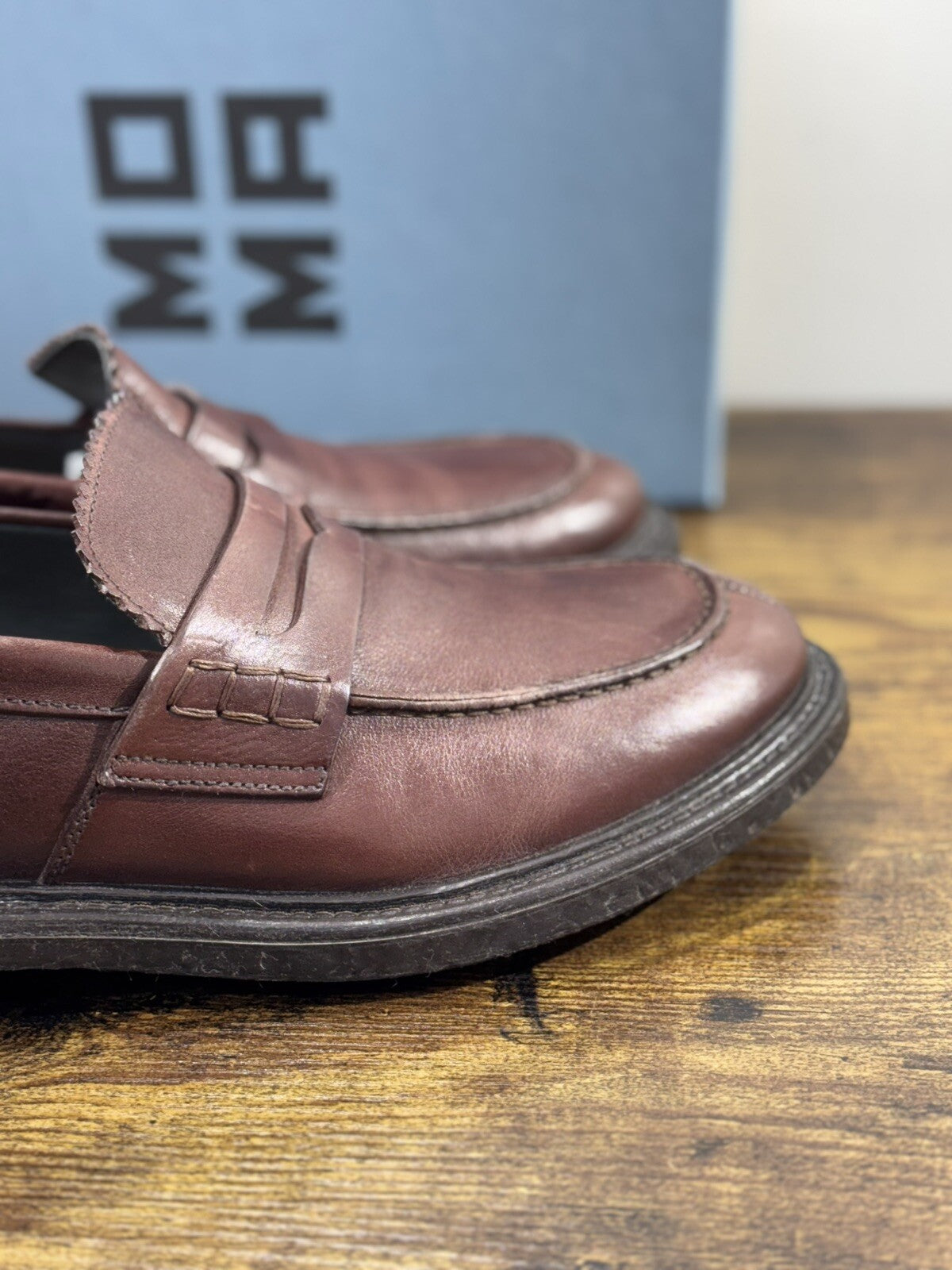 Moma Mocassino Uomo Pelle Cusna Ebano     luxury moma men shoes 42.5
