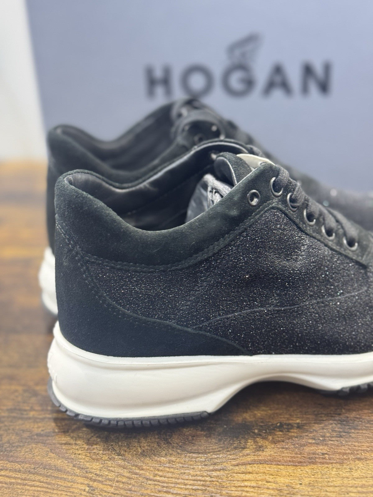 Hogan Interactive Suede Nero Strass Casual Hogan Donna 37.5