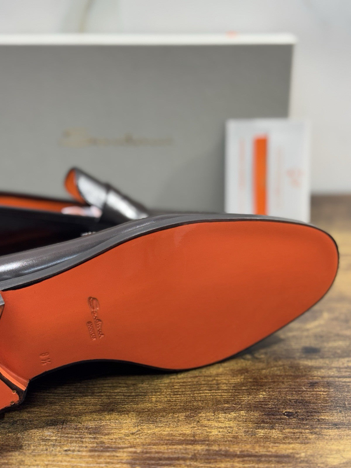 Santoni Mocassino Goodyear Pelle Marrone Luxury Santoni Scarpa Uomo 42.5