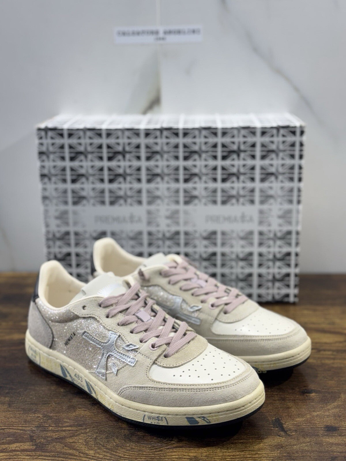 Premiata Sneaker Donna Basket Clay  Premiata Donna Woman Sneaker 41
