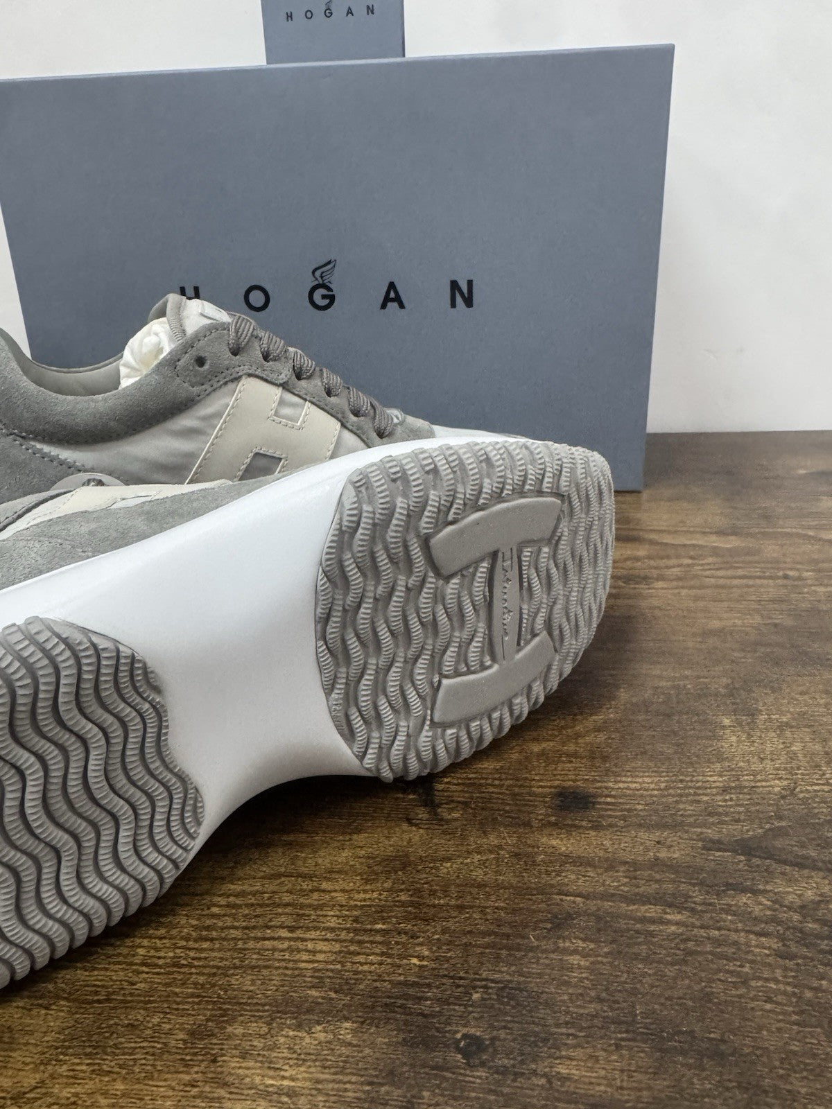 Hogan Interactive   sneaker Pelle Grey  memory foam Luxury Hogan  Uomo 43