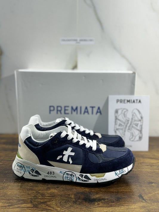 Premiata Mase    Sneaker Uomo Pelle Blu  Casual Sneaker Premiata Uomo 40