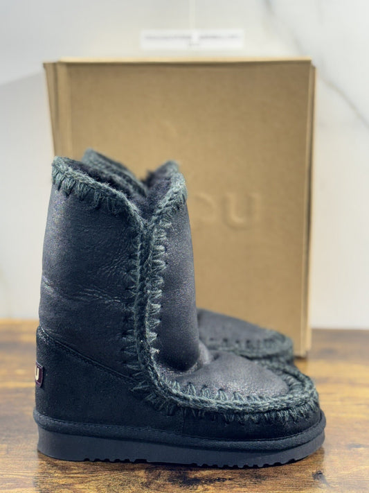 Mou Eskimo Boot 24 Cm  Nero Laminato Casual Mou Woman Boot 36