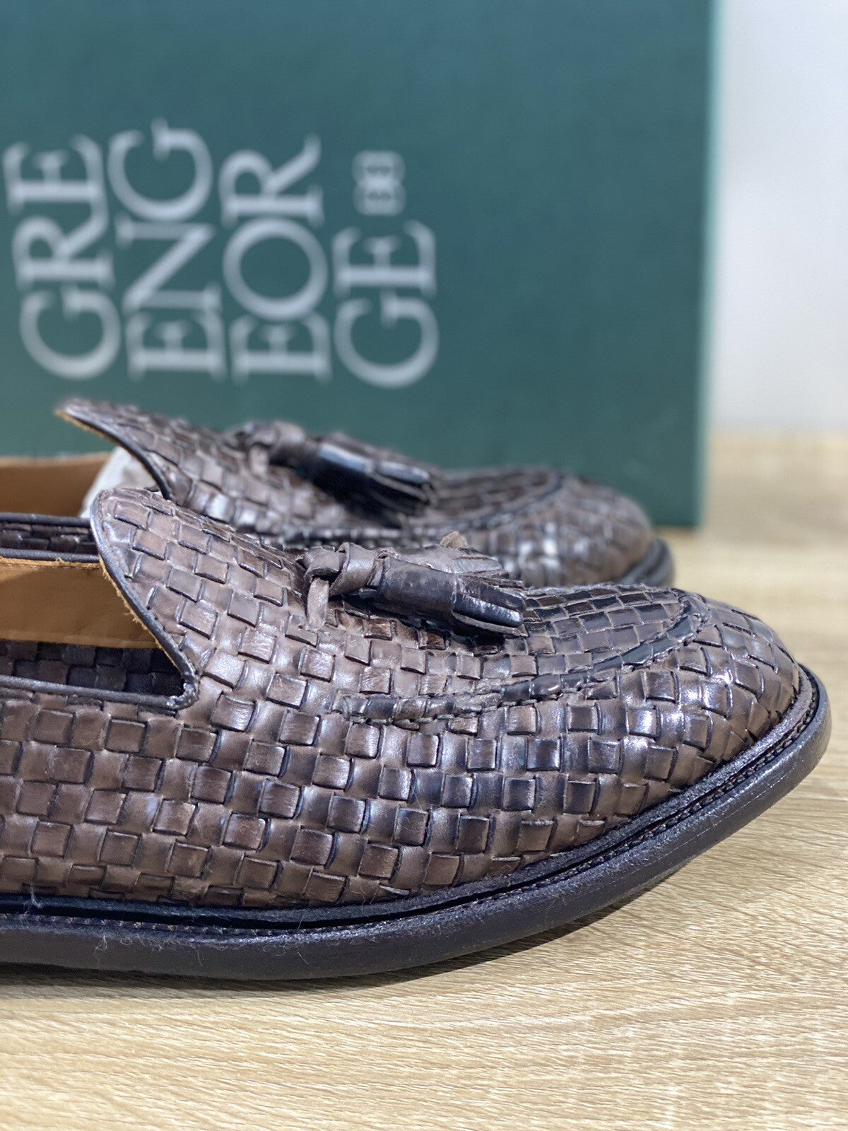 Green George Mocassino Uomo Intrecciato Nappine Luxury 43.5