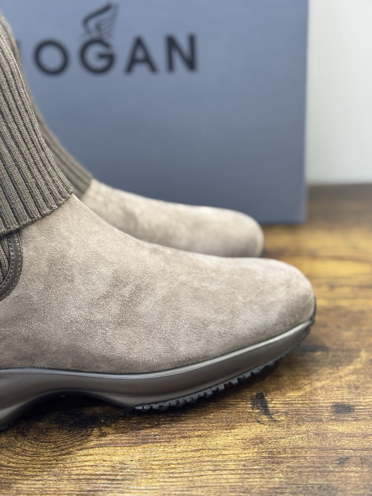 Hogan Interactive Stivaletto Lana Suede Palude          Casual Hogan Donna 40