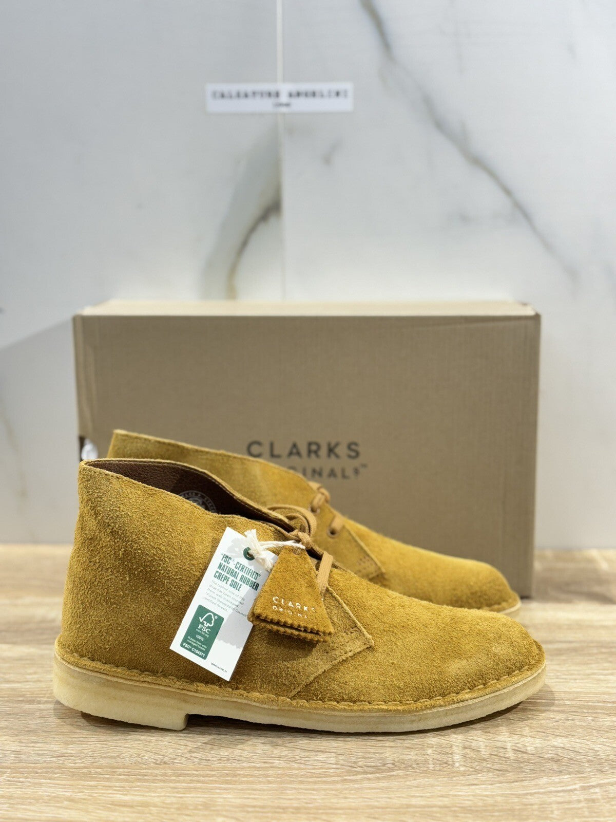 Clarks Desert Boot  Scarpa Uomo Suede Brown Orange Icon Clarks Men Shoes 44