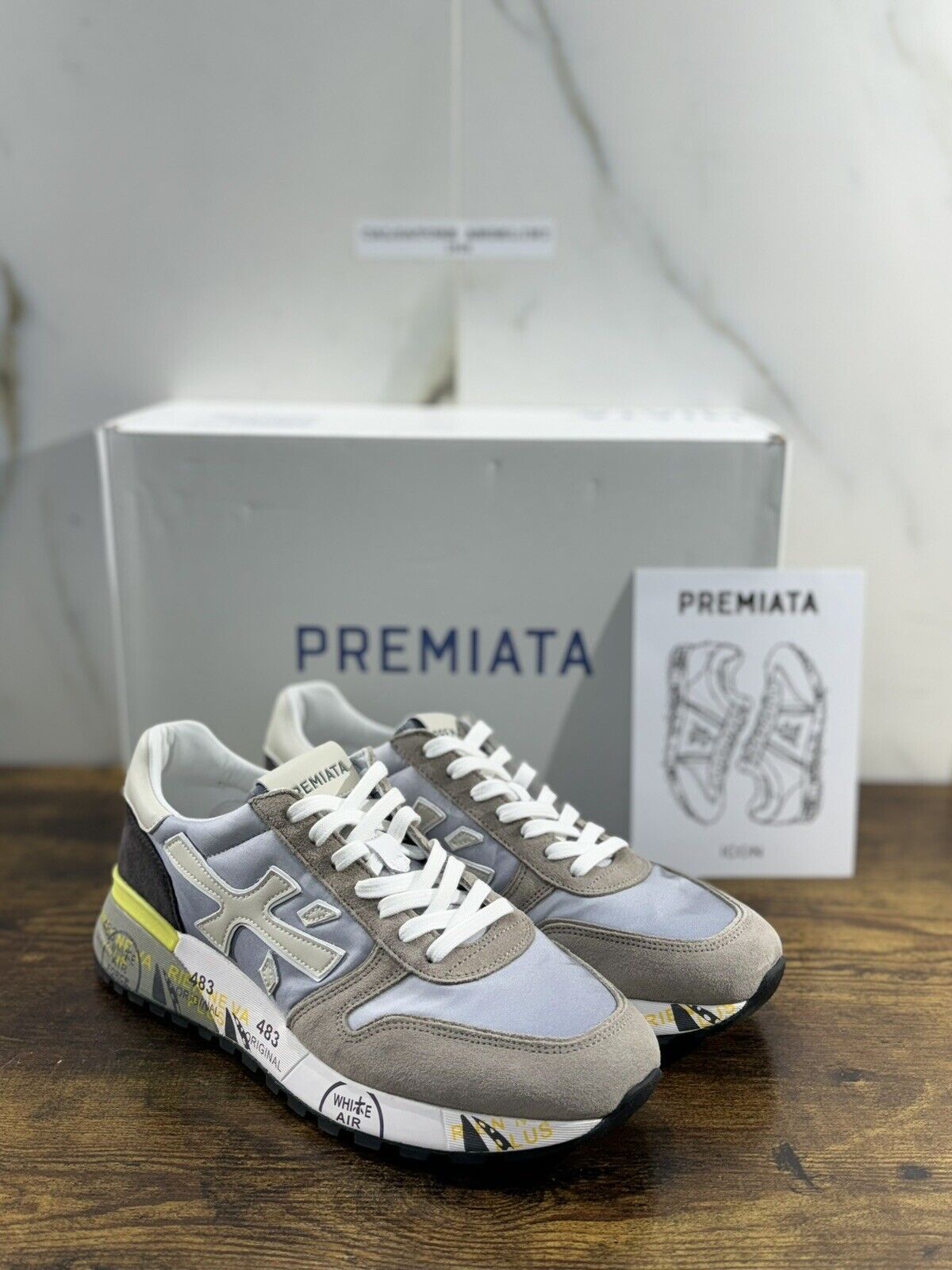 Premiata Mick      Sneaker Uomo Pelle Grey     Casual Sneaker Premiata Uomo 42