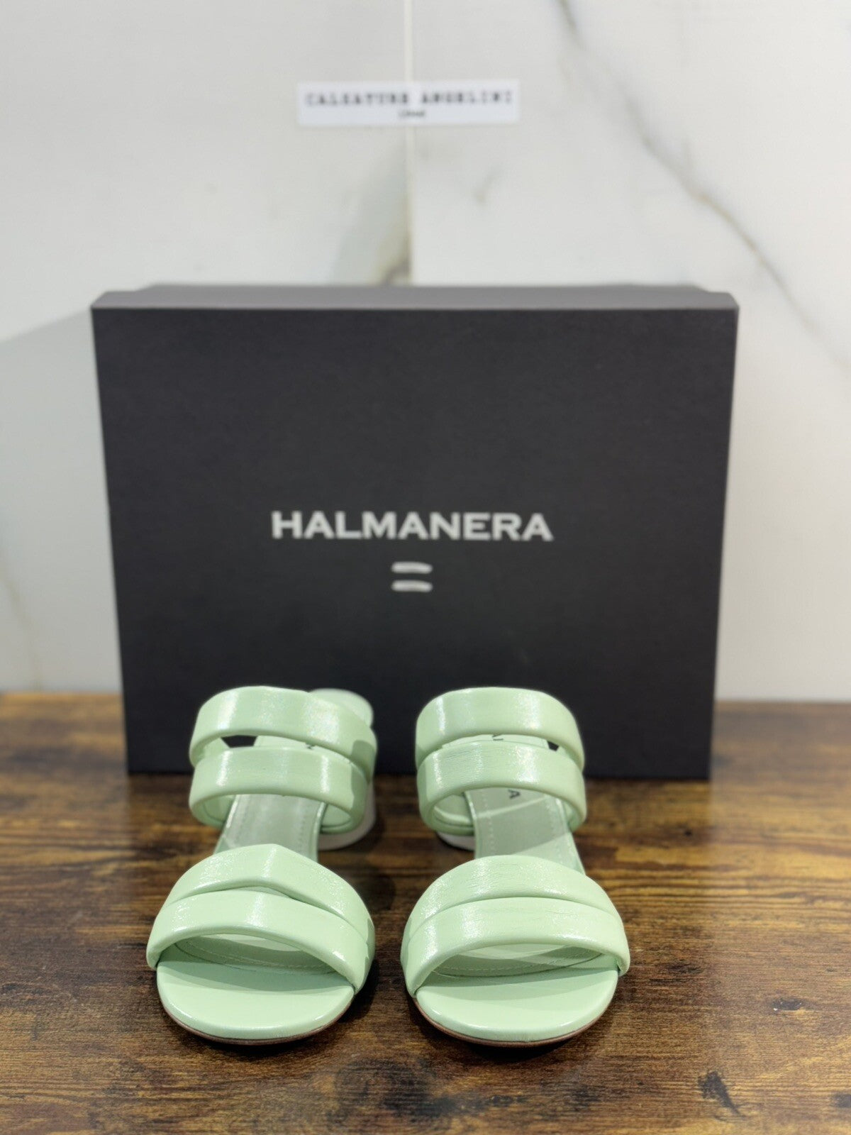 Halmanera Sandalo   Donna Goss        In Pelle Aloe  Soft  Luxury Shoes 41