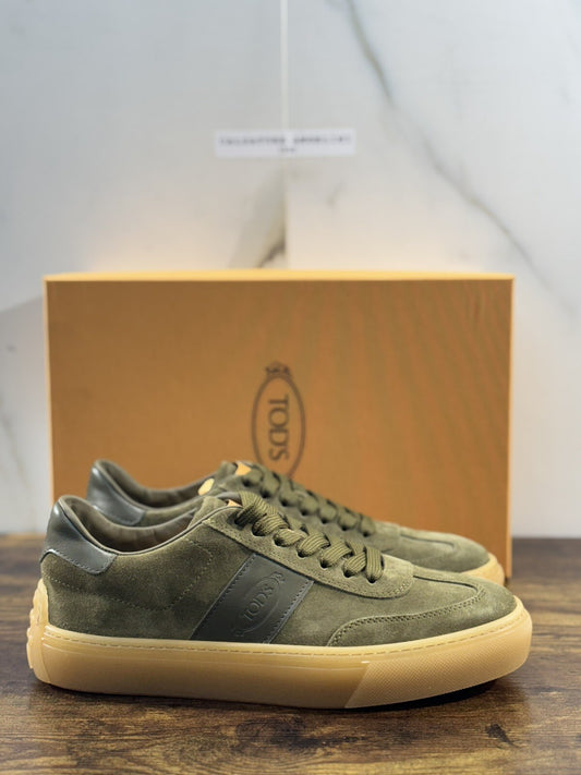 Tod’s Sneaker Uomo     Luxury Tod’s Casual Men Shoes  Suede Verdone 41