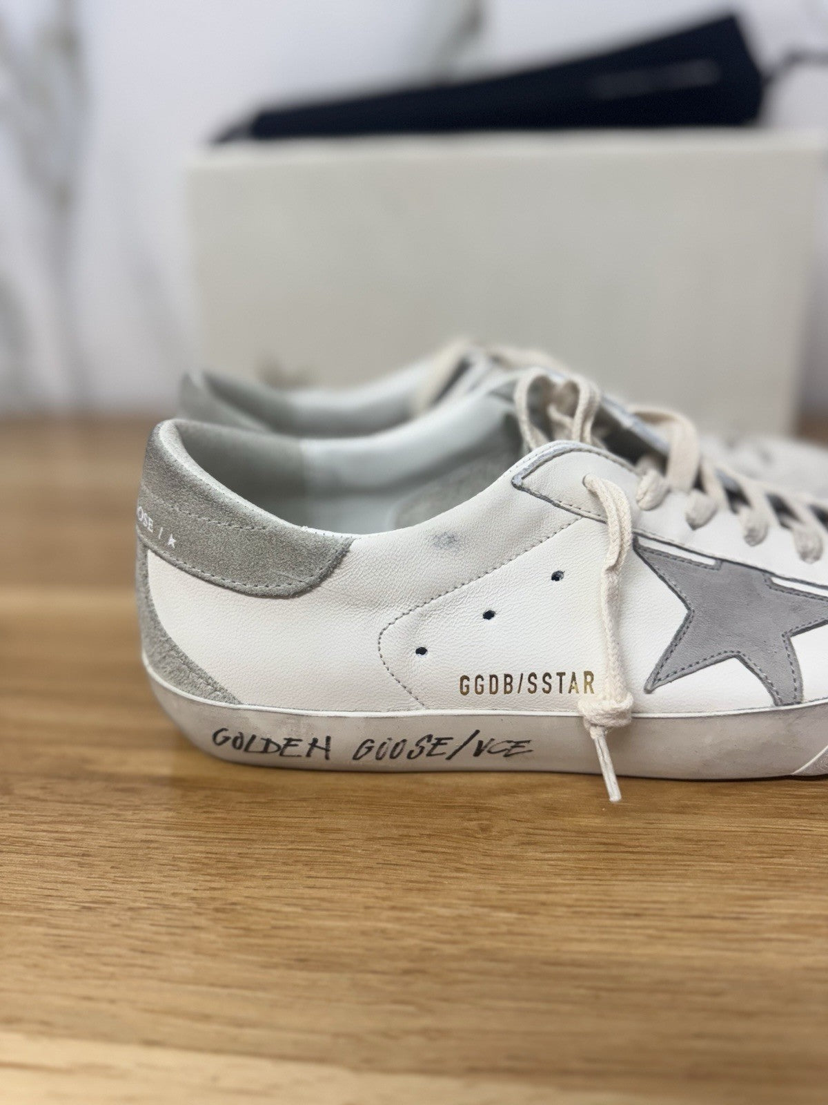 Golden Goose Super Star Bianca Ice Grey Luxury Golden Goose Uomo 40