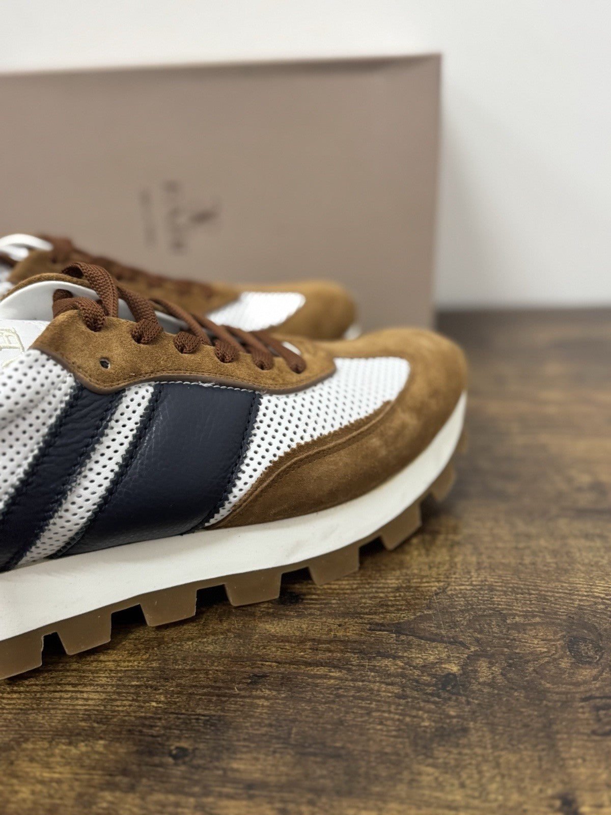 Fabi Sneaker Suede Cuoio  Blu Casual Uomo 43
