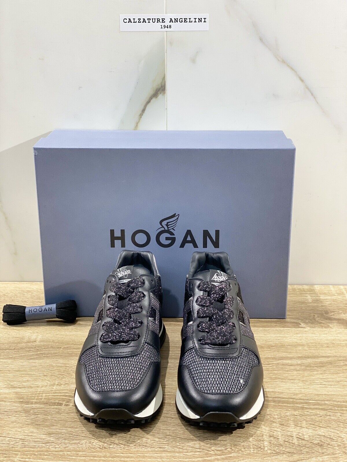 Hogan Scarpa sneaker H383 Pelle Nera luxury hogan woman shoes 35