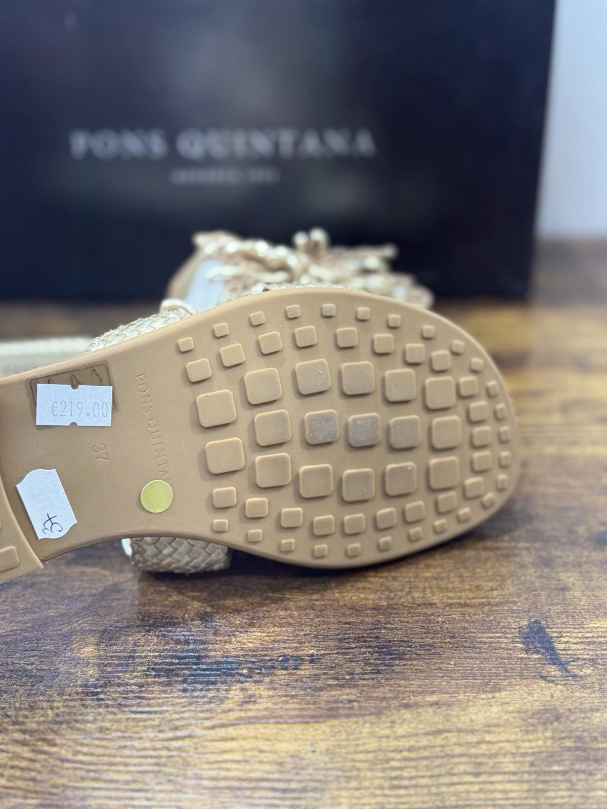 Pons Quintana Sandalo Tina  Donna   Pelle Platino      Handmade  37