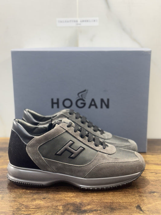 Hogan Interactive  Pelle Suede Grey Black   Casual Hogan Uomo 42.5