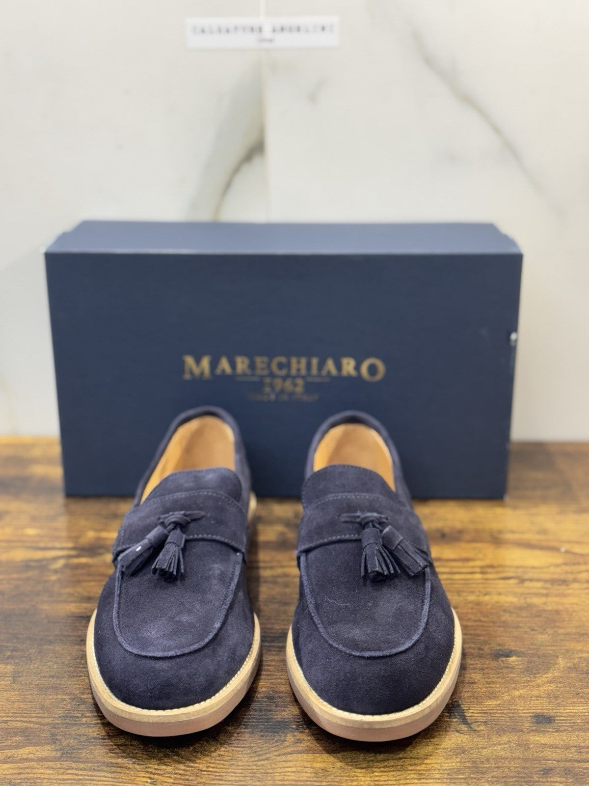 Marechiaro 1962 Mocassino Uomo Summer Icon Suede Blu  45