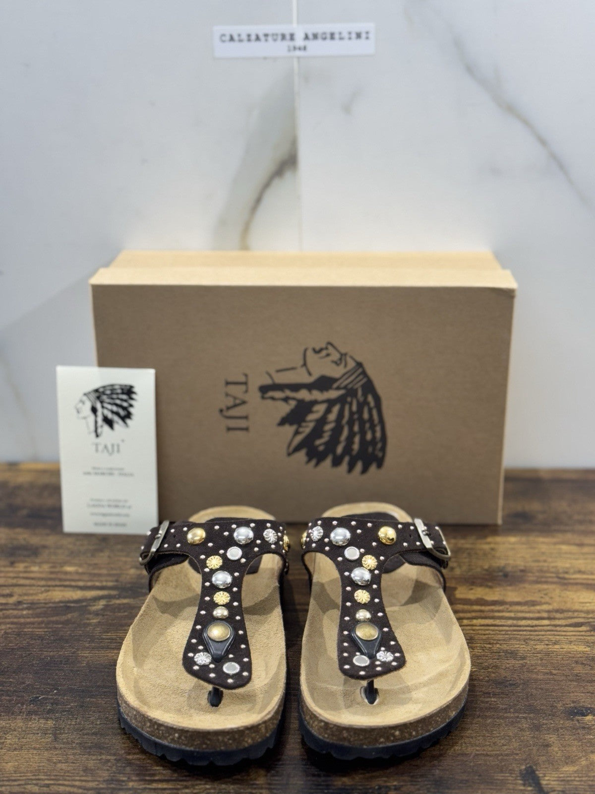 Taji Ciabatta  Donna Suede Marrone  Icon Taji  Donna 38