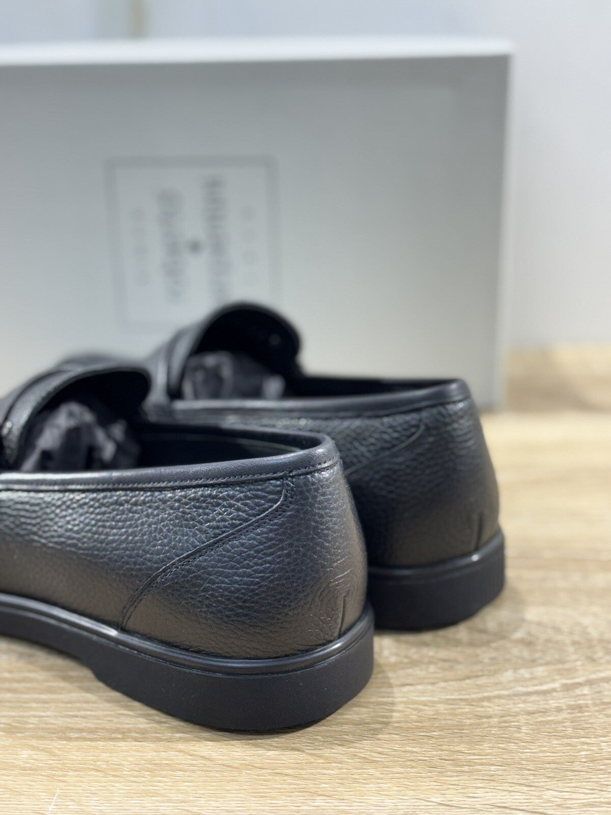 Roberto Serpentini Scarpa Uomo Mocassino Pelle Nero Luxury Handmade 42