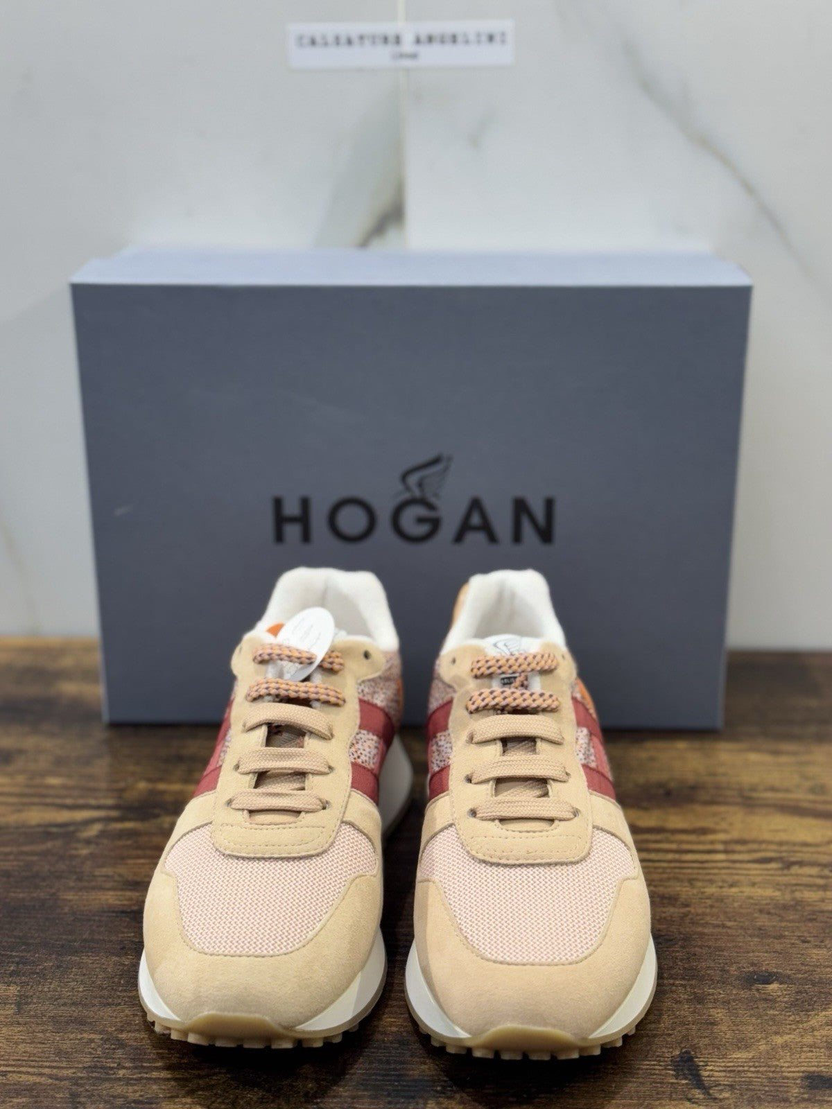 Hogan H429 H Nastro Suede Beige  Luxury Hogan Woman  38