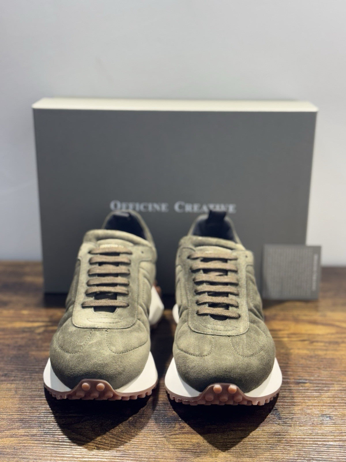 Officine Creative Sneaker Suede Verdone Handmade In Italy Casual Luxury Uomo 41