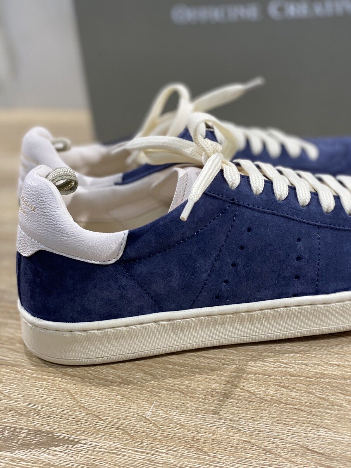 Officine Creative Kombo Sneaker Uomo Suede Blu Luxury Soft Fondo Lattice 46