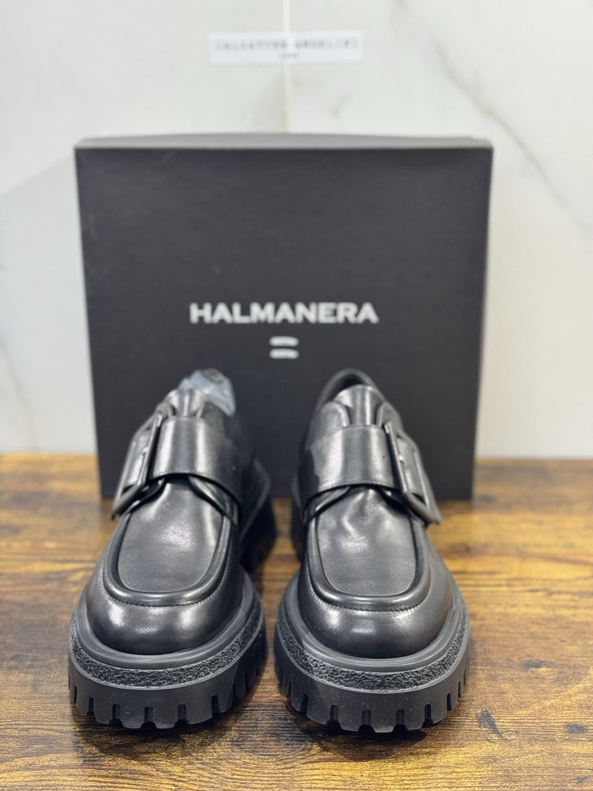HALMANERA Mocassino  Donna Nero    Pelle    Con Tacco Casual Handmade 41