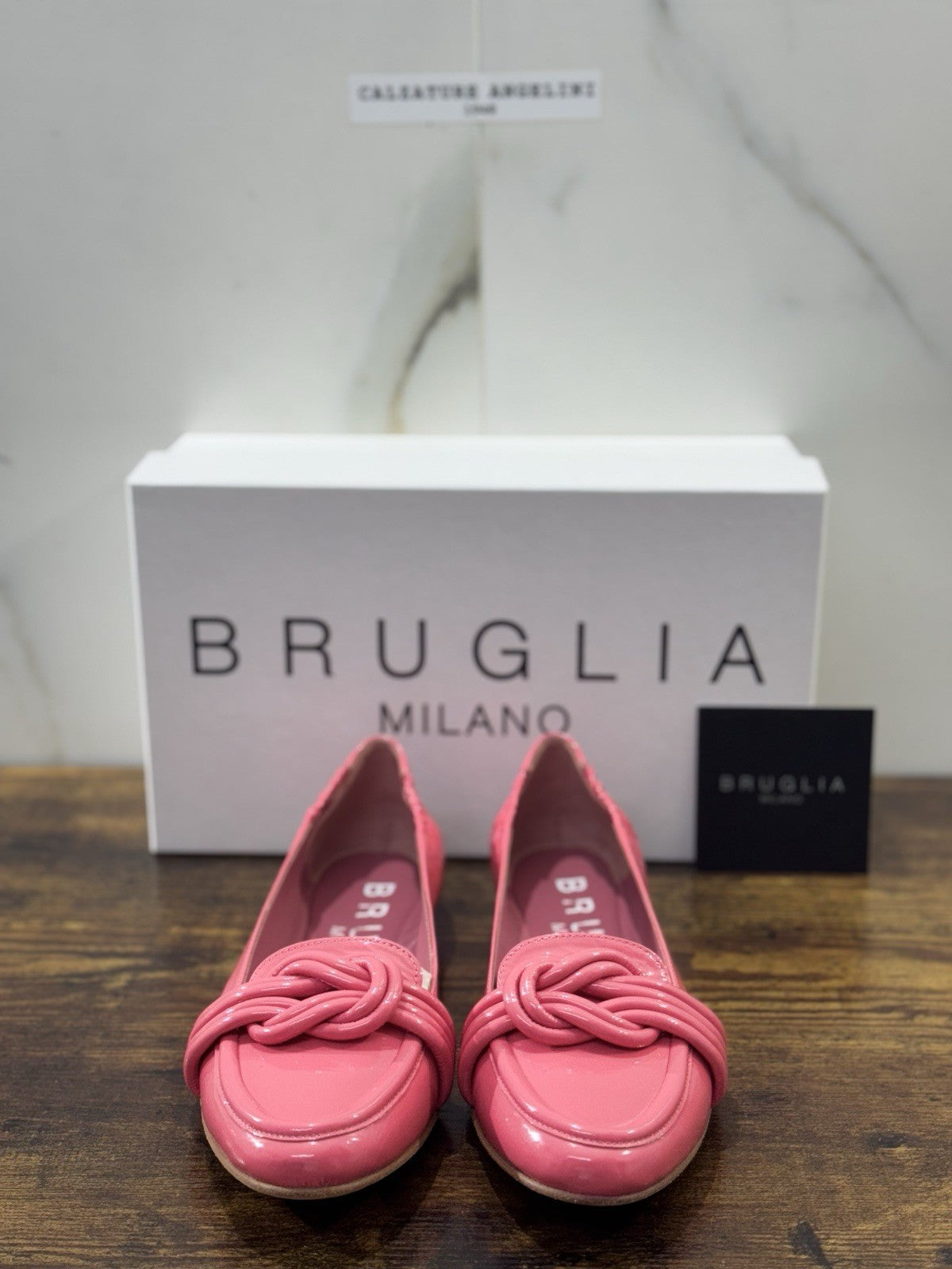 Bruglia Milano Mocassino Pink  Pelle  Top Quality Scarpe Donna 39