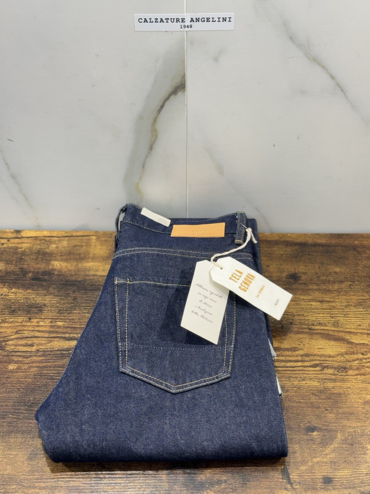 Tela Genova Jeans Uomo Cimosato  Blu Regular Fit Taglia 30