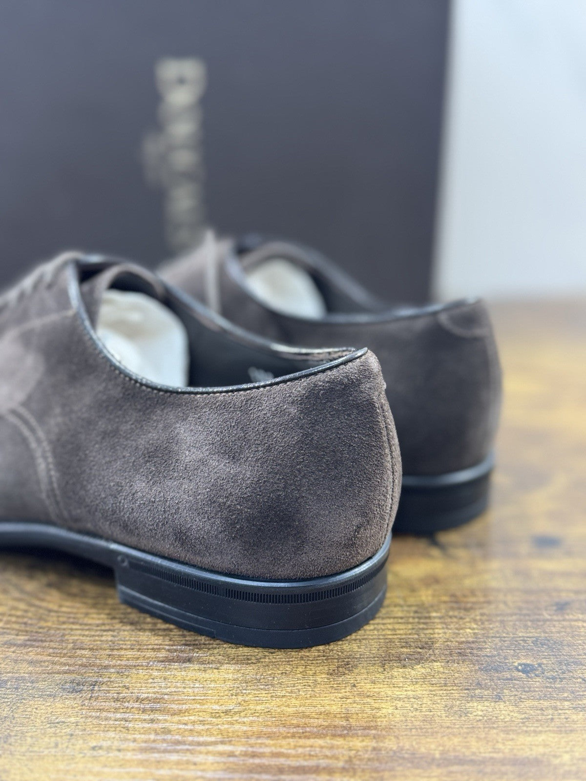 Doucal’s Derby Suede T.moro Fondo Gomma Luxury Doucal’s Uomo 42