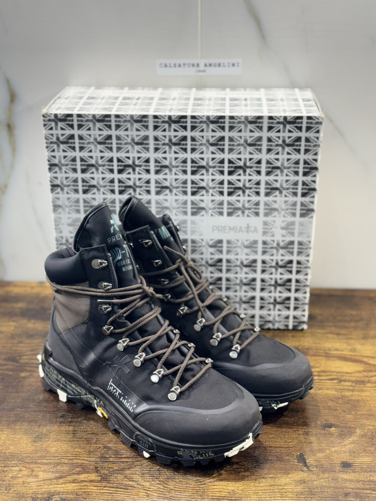 Premiata Midtrack   Boot  Uomo Pelle Nero Icon  Sneaker Premiata Uomo Vibram 46