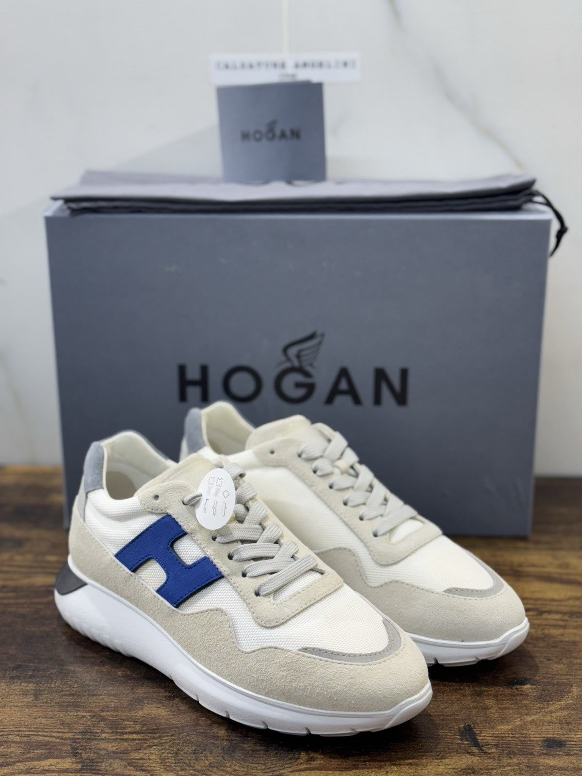 Hogan Interactive 3 Pelle Suede Ghiaccio Blu Casual Hogan Uomo 40