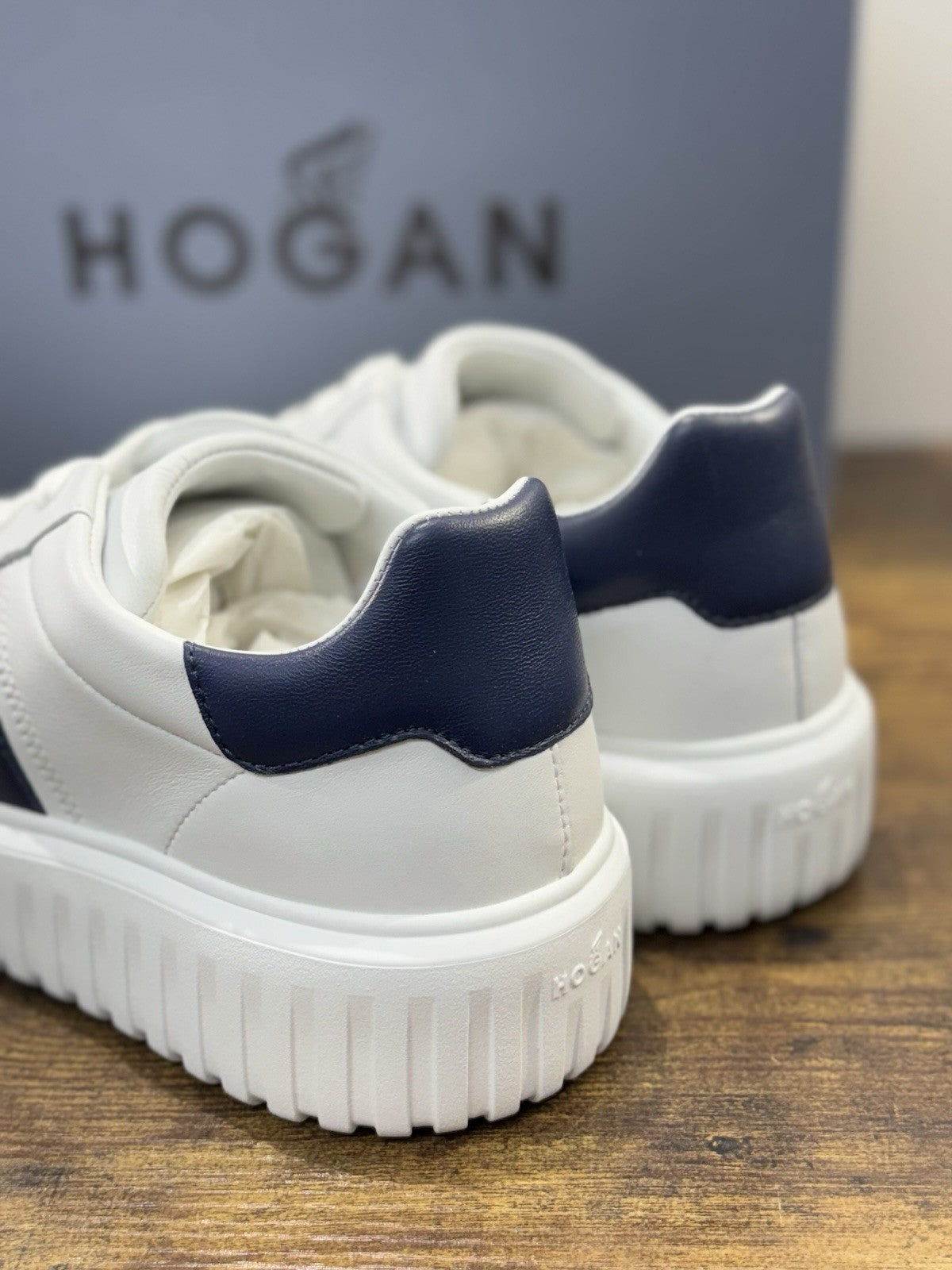 Hogan H-stripes New H Band Pelle Bianca Memory Foam Scarpa Hogan Uomo 42.5