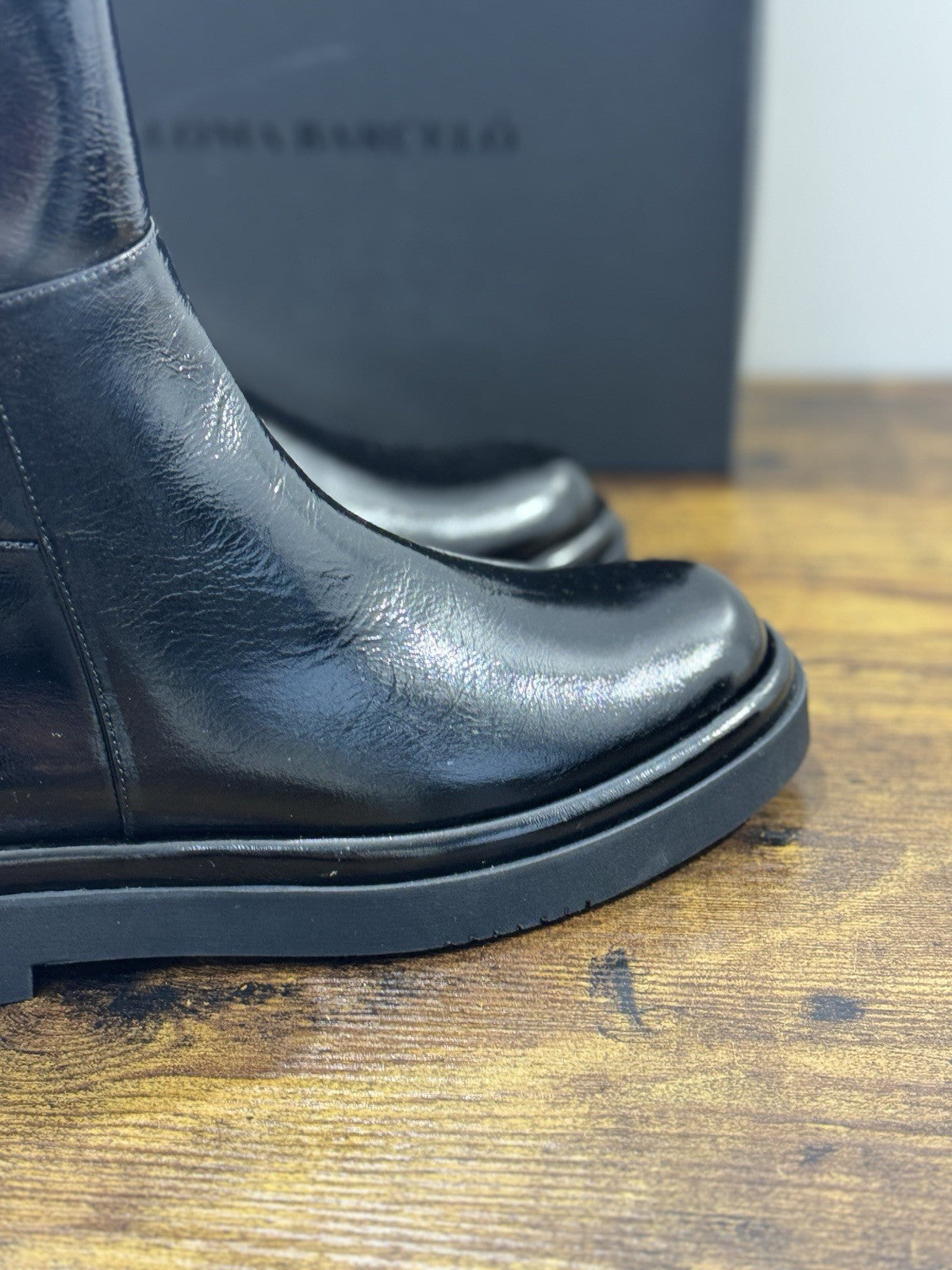 paloma barcelo Chelsea Boot  Carla pelle Nera luxury boot 41