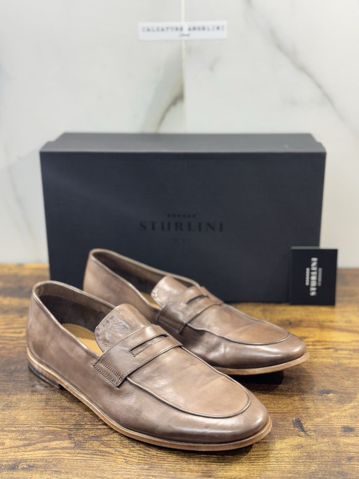 Sturlini Firenze Mocassino  Uomo Pelle Cioco     Luxury Craftmanship Men 43.5