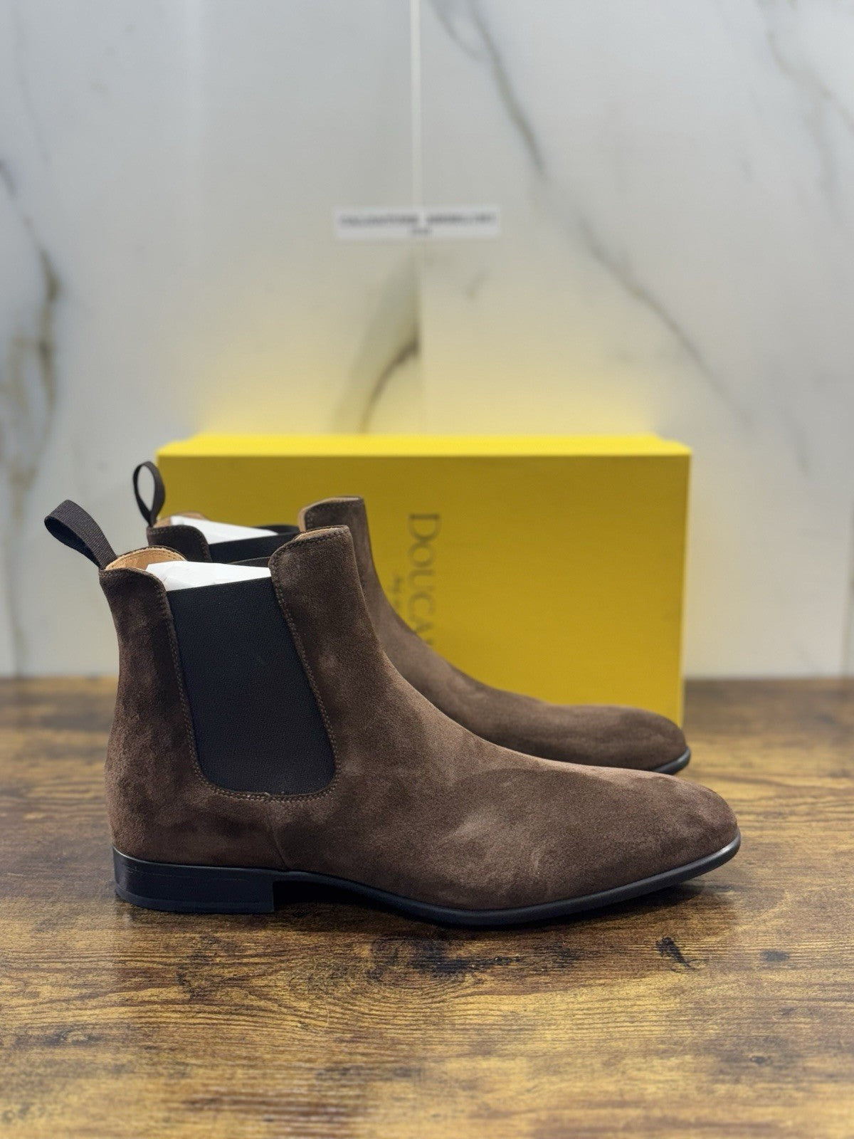 Doucal’s Chelsea Boot  Suede Marrone   Luxury Doucal’s Scarpa Uomo 42