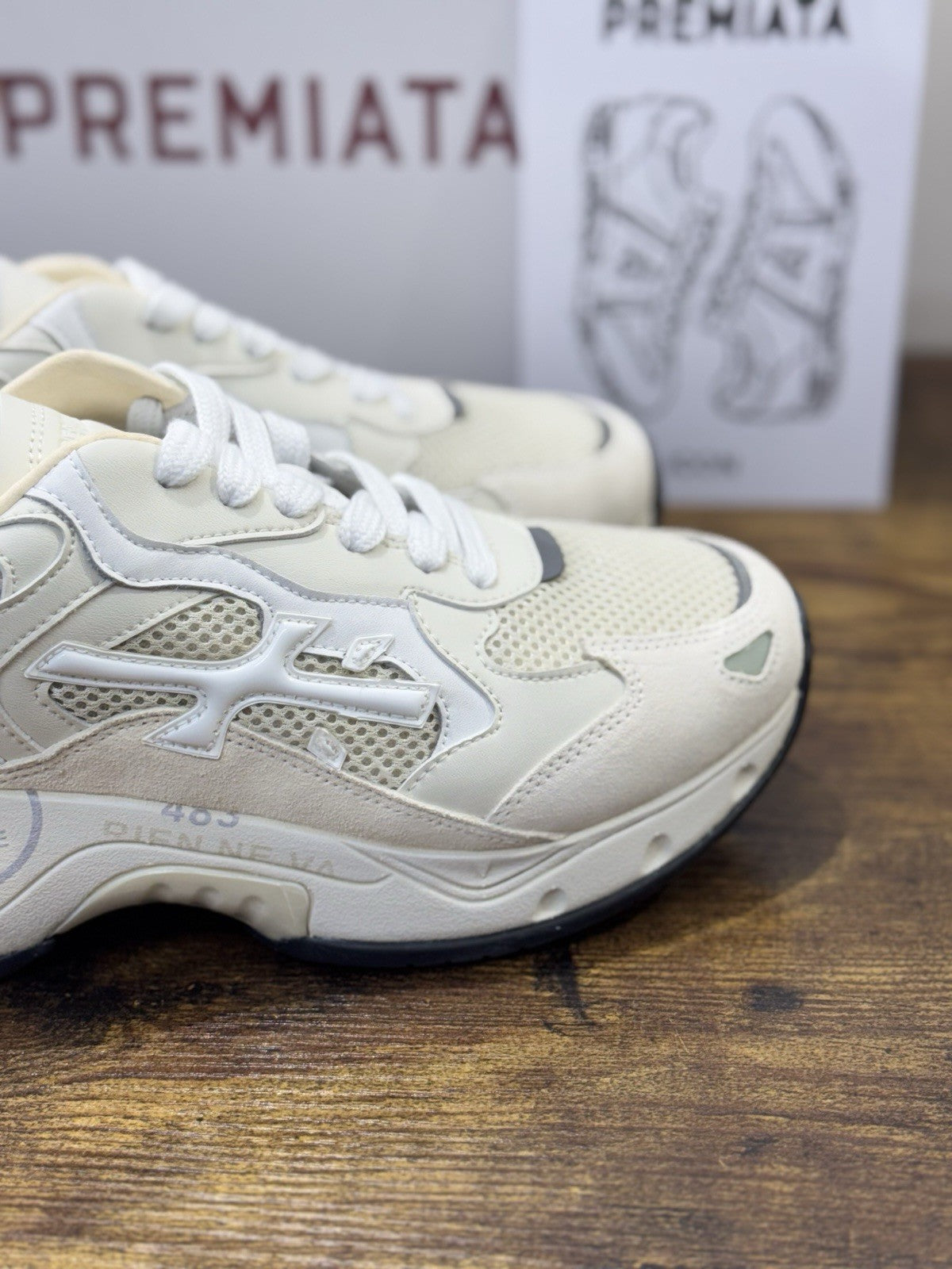 Premiata Sneaker Sharkyd 288   Pelle Bianca Casual Premiata Scarpa Donna 41